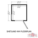 Shetland Apex Shed (4' x 4')