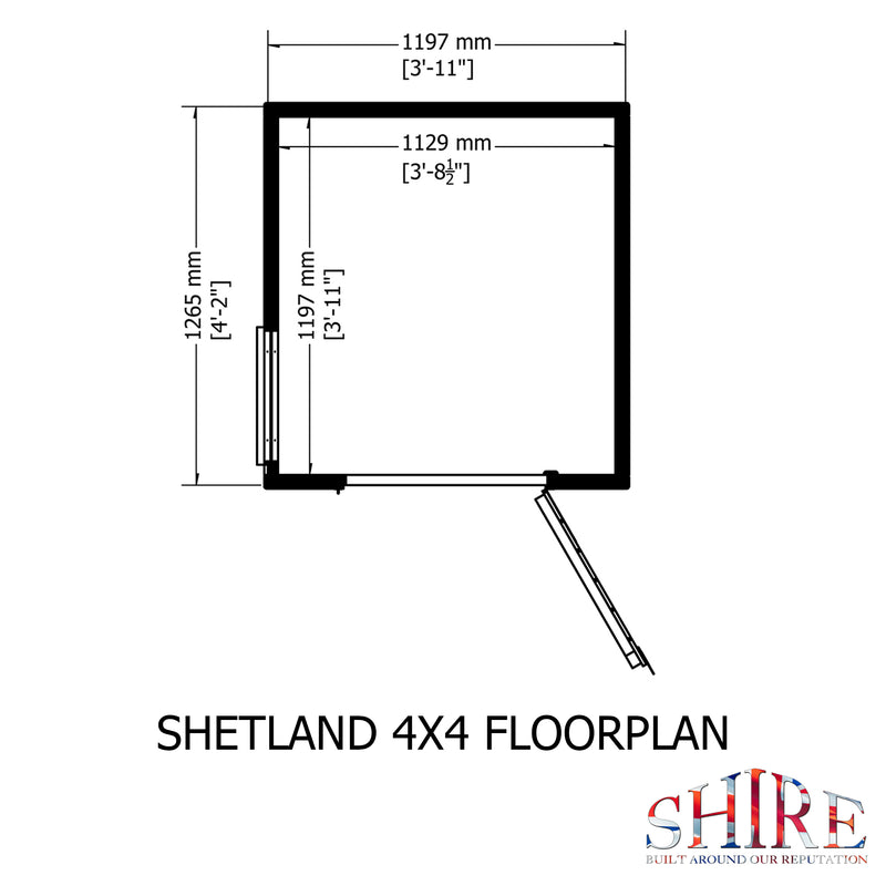 Shetland Apex Shed (4' x 4')