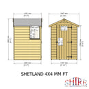 Shetland Apex Shed (4' x 4')