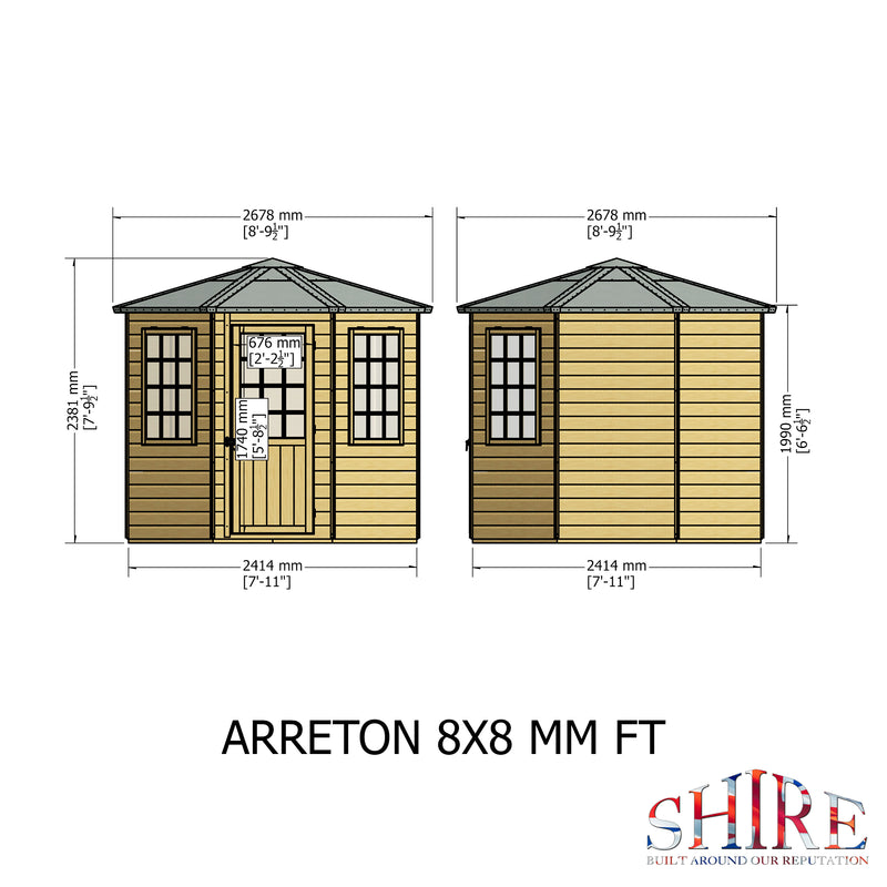 Arreton Summerhouse (8' x 8')