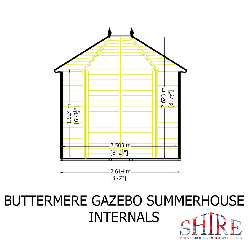 Buttermere Gazebo Summerhouse (8' x 6')