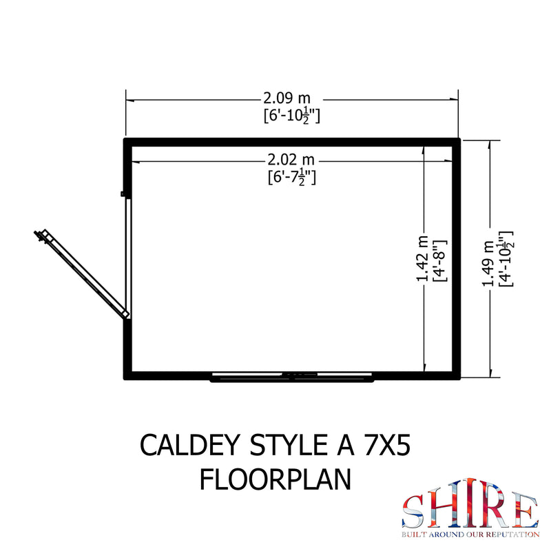 Caldey (7' x 5') Professional Storage Shed