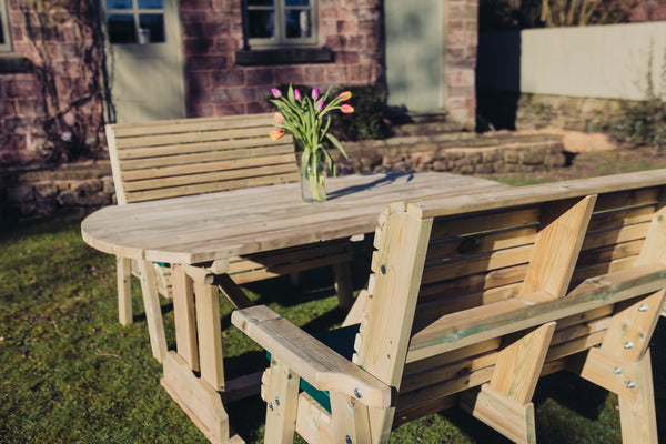 Ergo 4 Seater Table Set - 2 x 2 Seater Benches