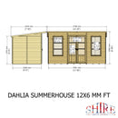 Dahlia Summerhouse 12'x6' in T&G