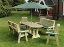 Ergo 8 Seater Table Set - 2 Chairs and 2 x 3 Seater Benches