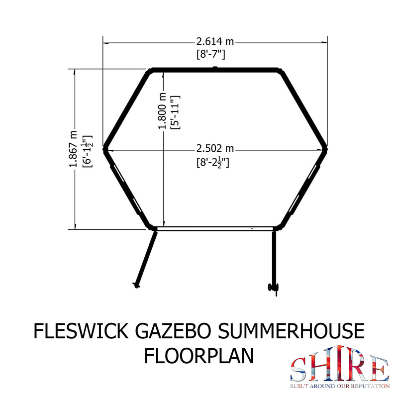 Fleswick Gazebo Summerhouse (8' x 6')