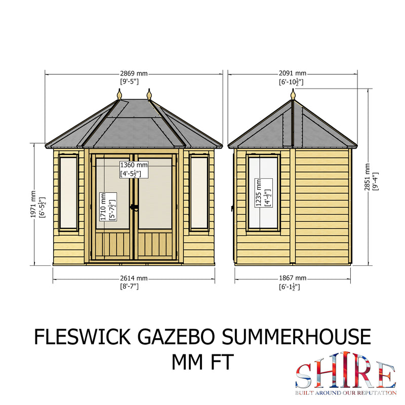 Fleswick Gazebo Summerhouse (8' x 6')