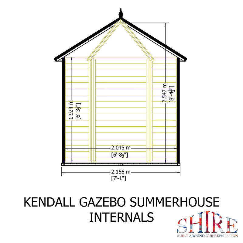 Kendall Gazebo Summerhouse (6' x 6')