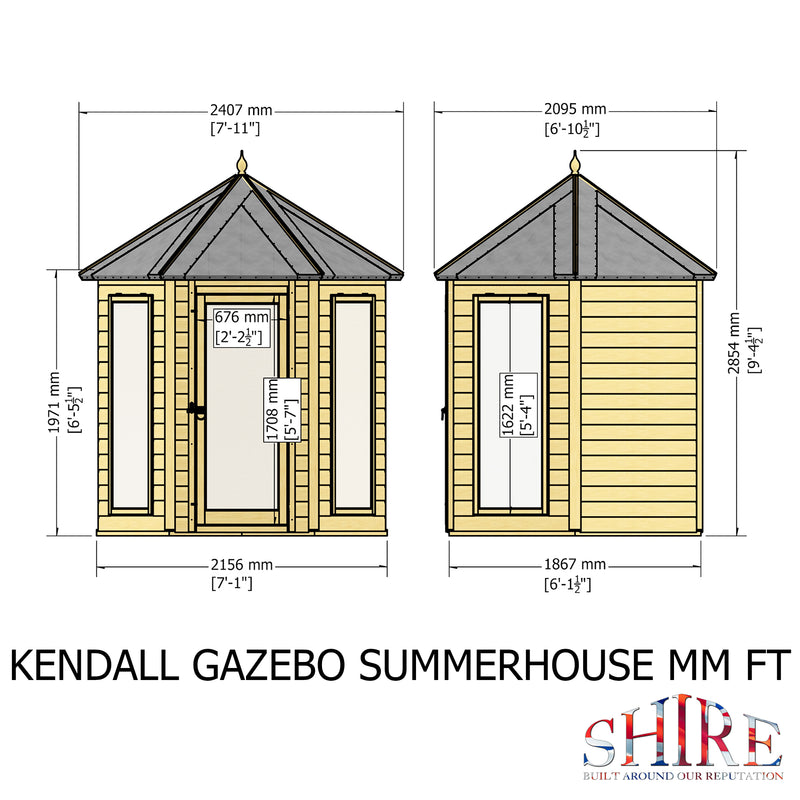 Kendall Gazebo Summerhouse (6' x 6')