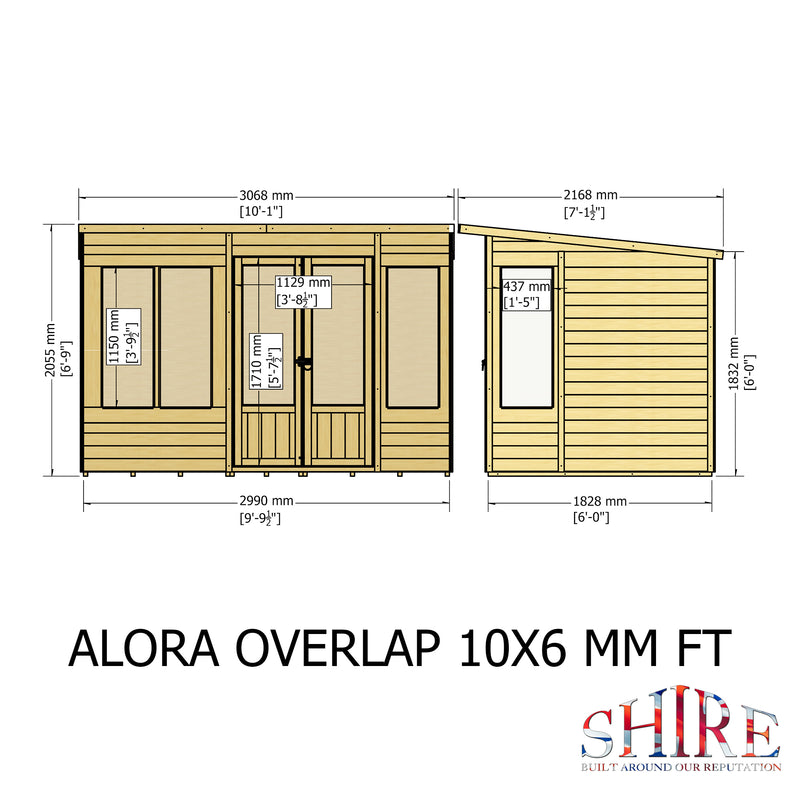 Alora Overlap Summerhouse 10'x6'