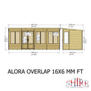 Alora Overlap Summerhouse 16'x6'