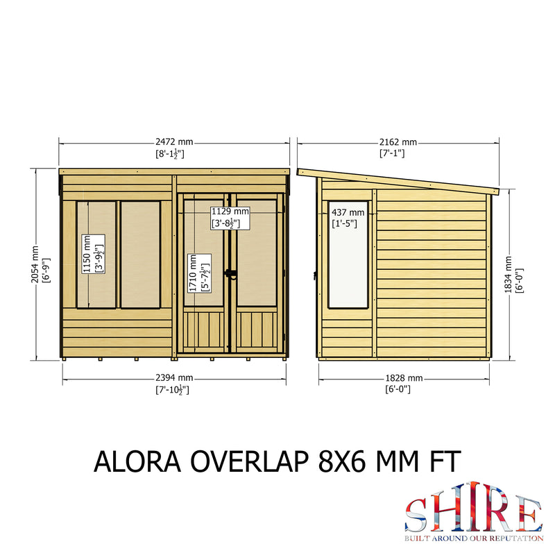 Alora Overlap Summerhouse 8'x6'