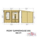 Peony Summerhouse 8'x6' in T&G