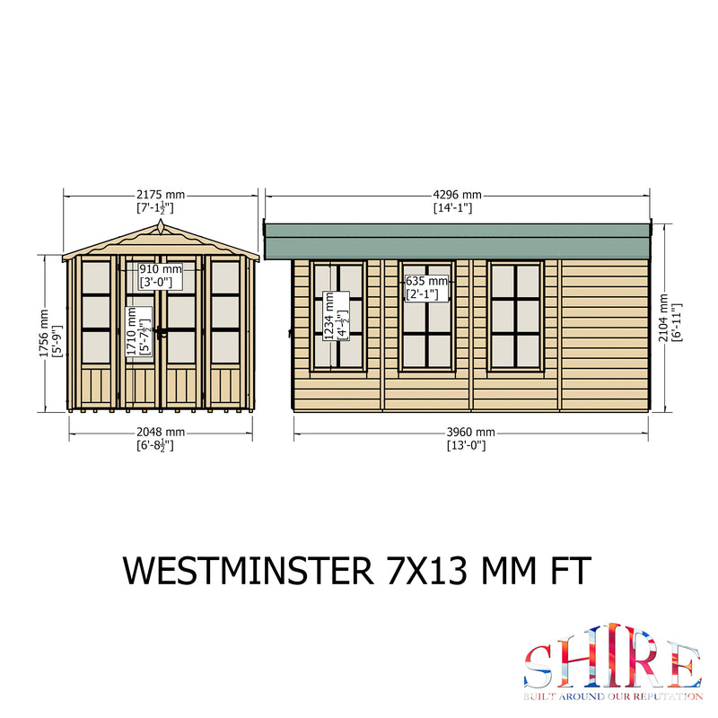 Westminster Summerhouse (7' x 13')