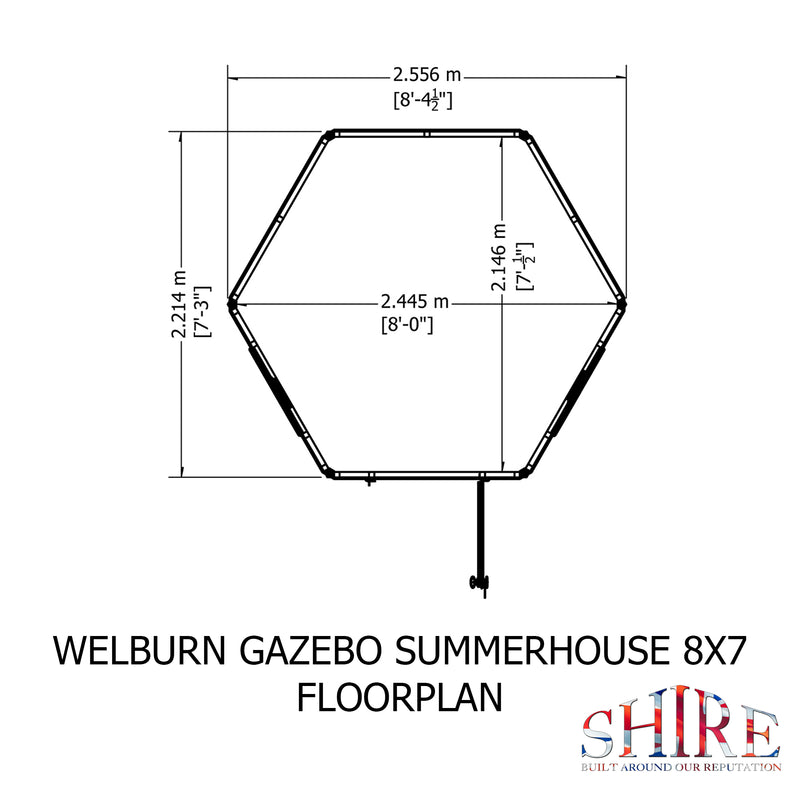 Welburn Gazebo Summerhouse (8' x 7')