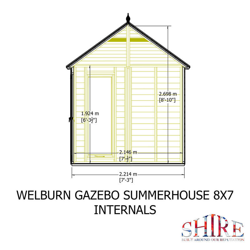 Welburn Gazebo Summerhouse (8' x 7')