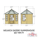 Welwick Gazebo Summerhouse (8' x 7')