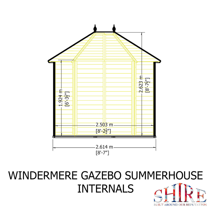 Windermere Gazebo Summerhouse (8' x 6')