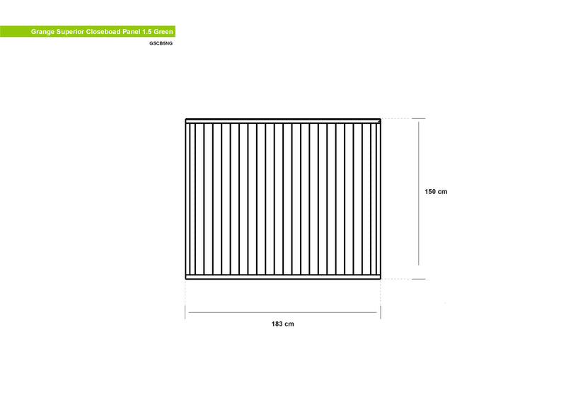 Grange Superior Closeboad Fence Panel