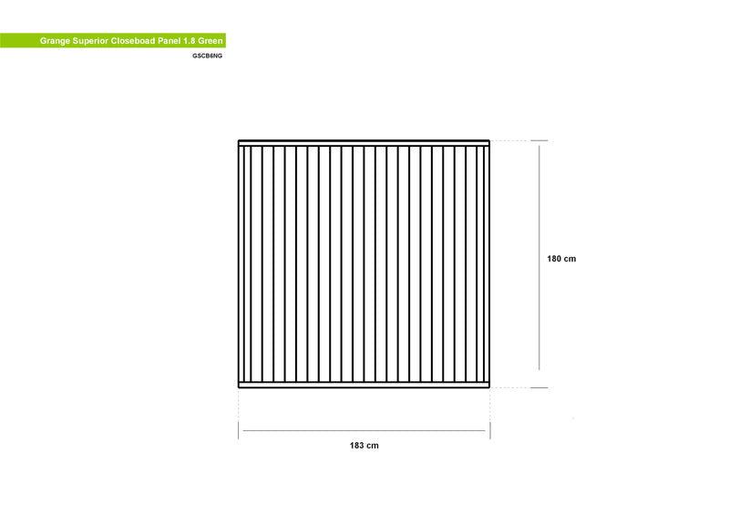 Grange Superior Closeboad Fence Panel