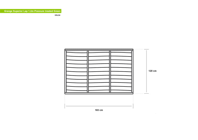 Grange Superior Lap Fence Panels - Pressure Treated