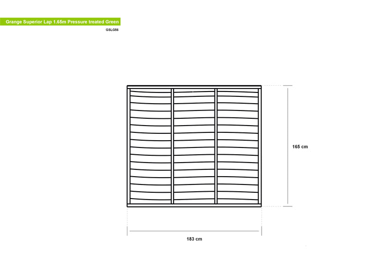 Grange Superior Lap Fence Panels - Pressure Treated