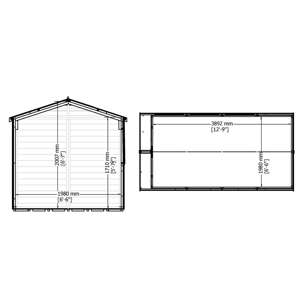 Jersey Apex Garden Shed 7' x 13' | Timber Shed – Norfolk Sheds